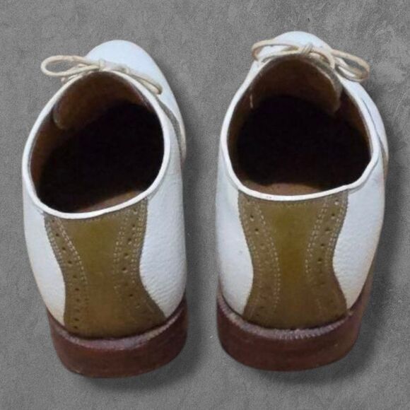 Vintage Purdue Johnston & Murphy Aristocrafts Golf Cleats Saddle Shoe Size 10 - Picture 5 of 7